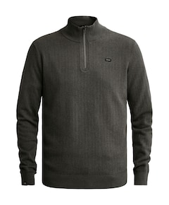 Heren trui met rits blauw