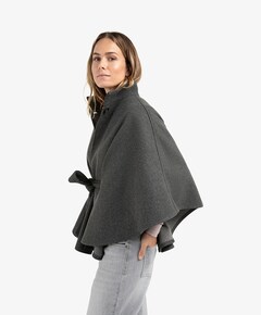Dames cape grijs