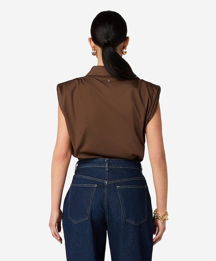 Dames blouse bruin