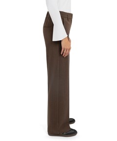 Geweven, gestructureerde dames broek bruin
