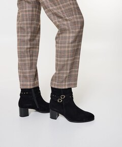 dames enkellaarzen zwart