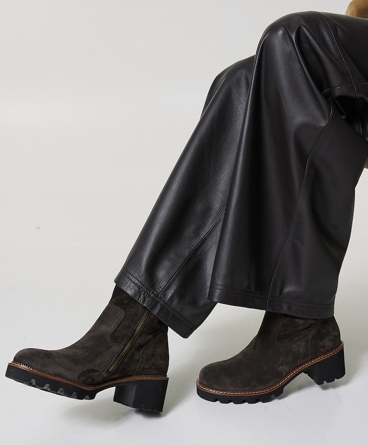 dames enkellaarzen bruin