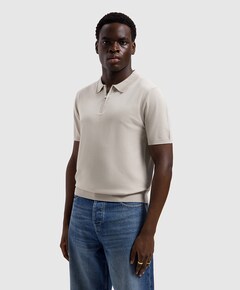 Heren polo beige