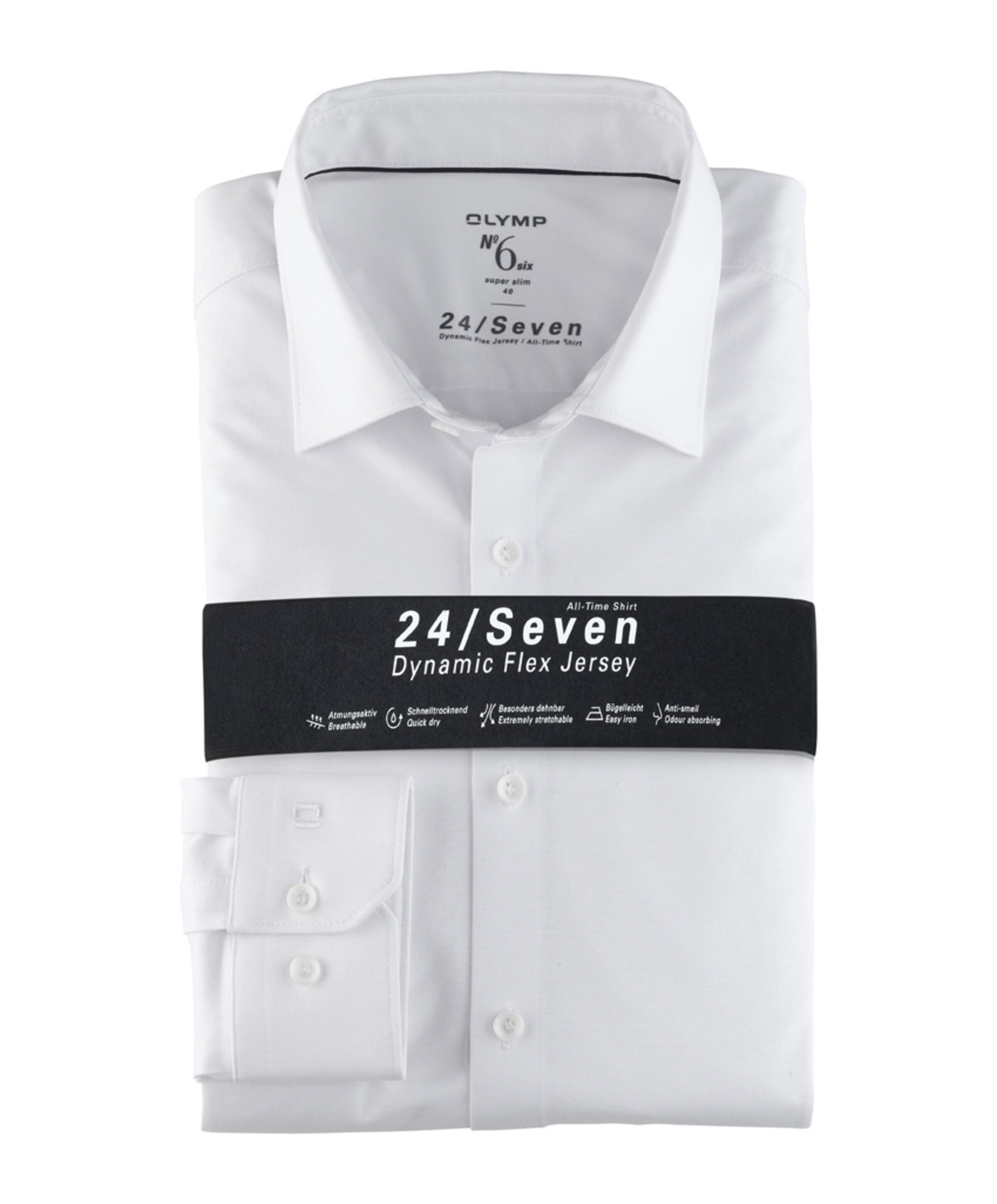 Heren overhemd lange mouw wit