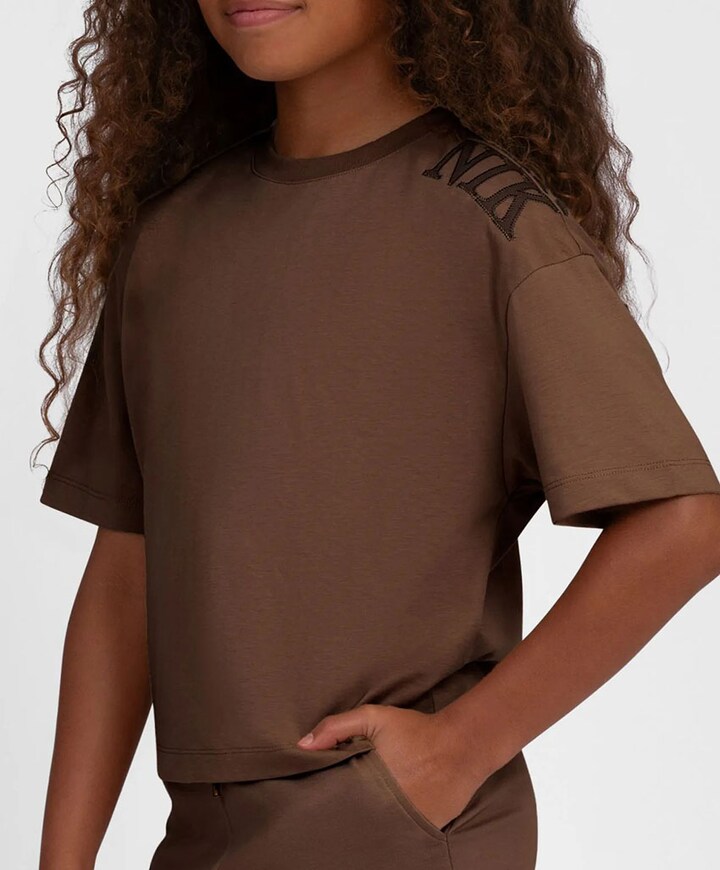 Meisjes T-shirt bruin