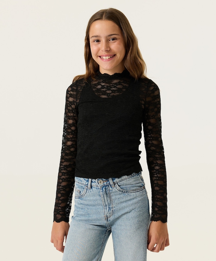 Meisjes longsleeve zwart