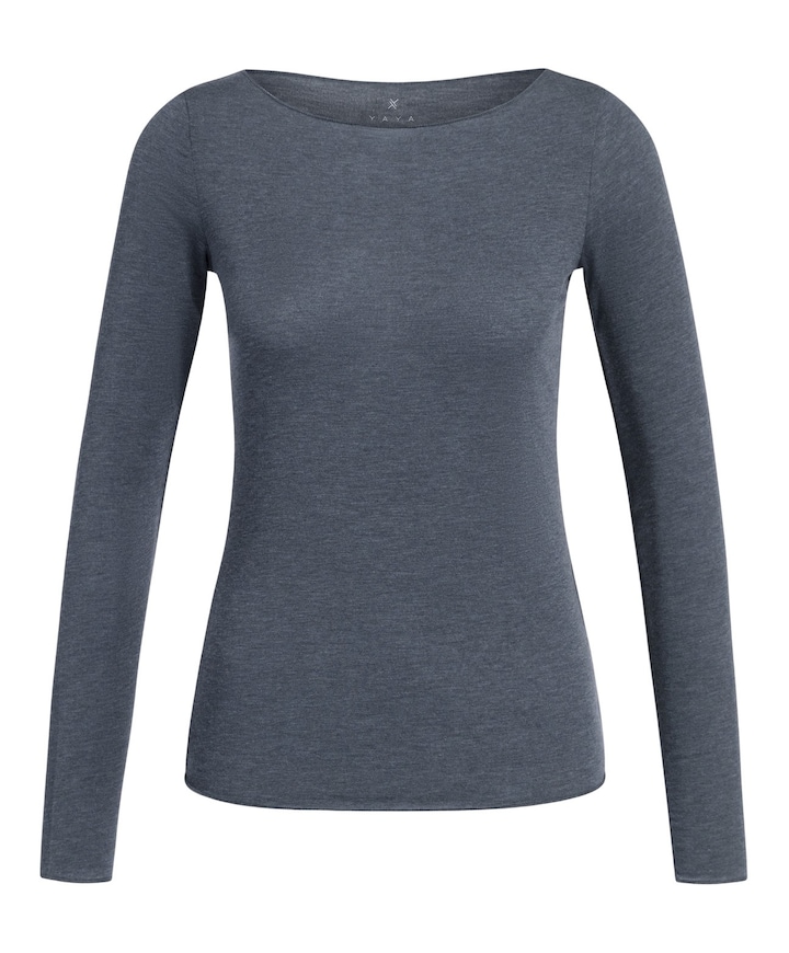 Dames longsleeve blauw