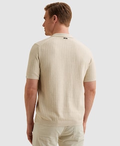 Heren polo beige