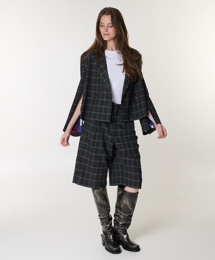 Kreme Wide Leg dames bermuda grijs
