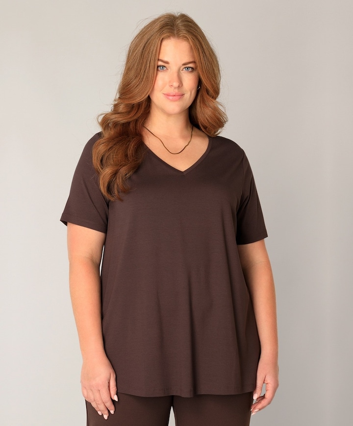 Dames T-shirt bruin