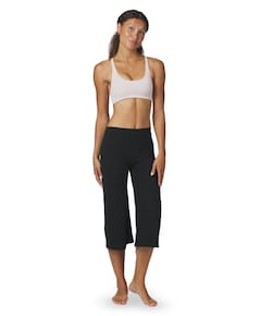 Lauri Wide dames capri broek zwart