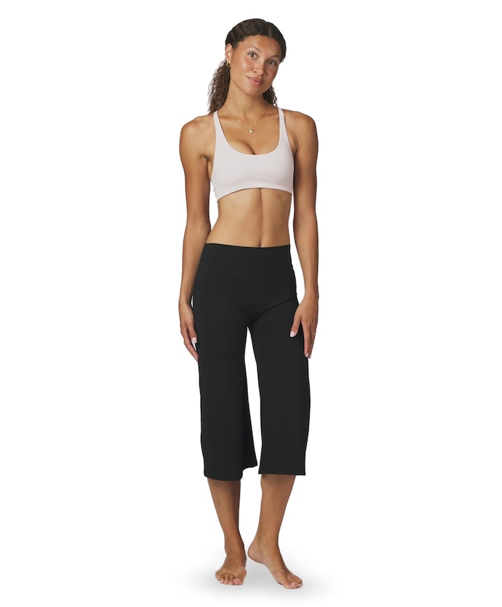 Lauri Wide dames capri broek zwart