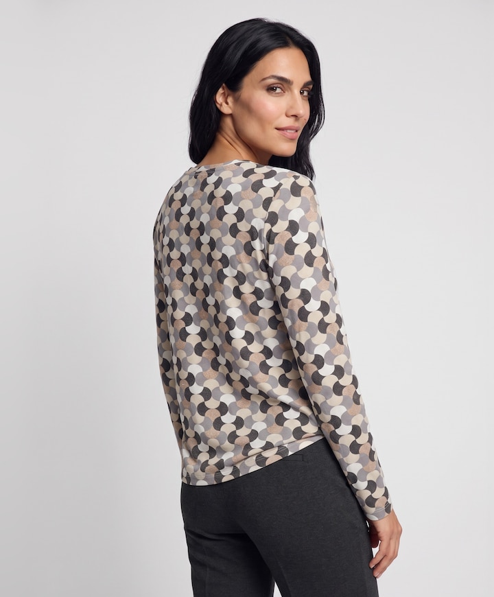 Dames longsleeve beige