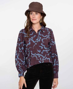 Dames blouse blauw