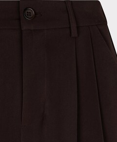 Wide leg dames broek bruin