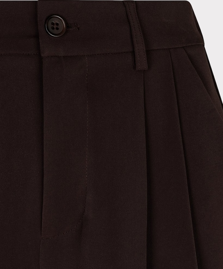 Wide leg dames broek bruin