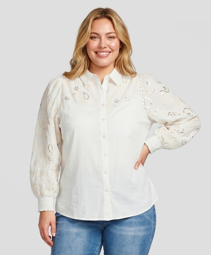 Dames blouse ecru