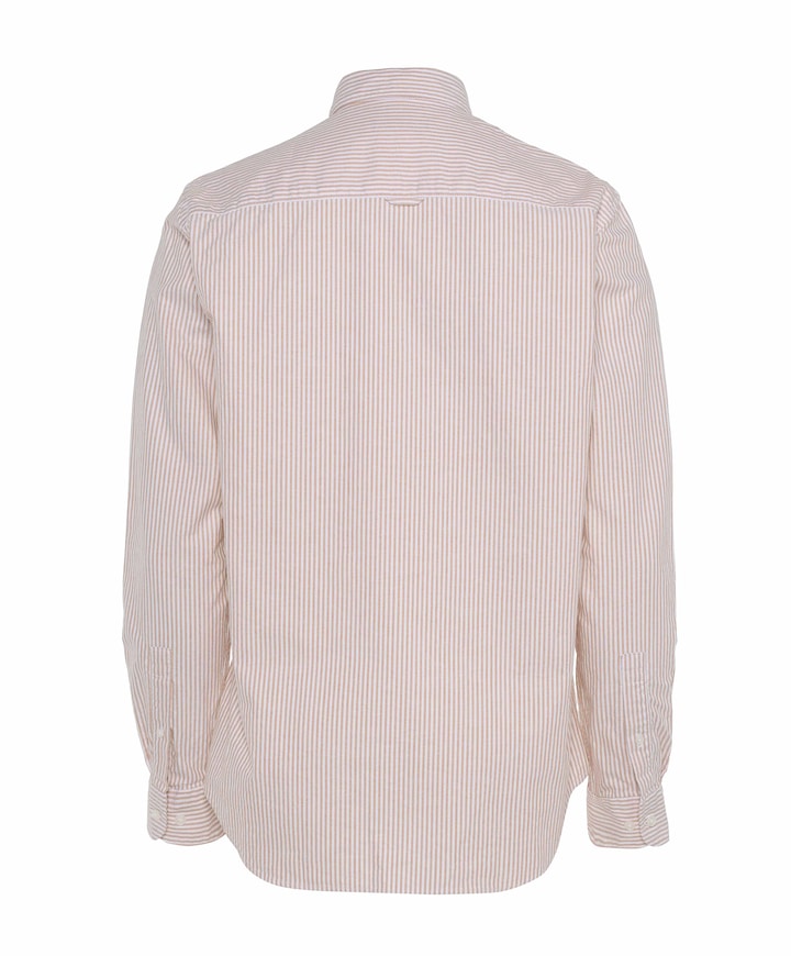 Heren overhemd lange mouw brique