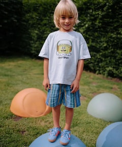 Starry night jongens korte broek blauw