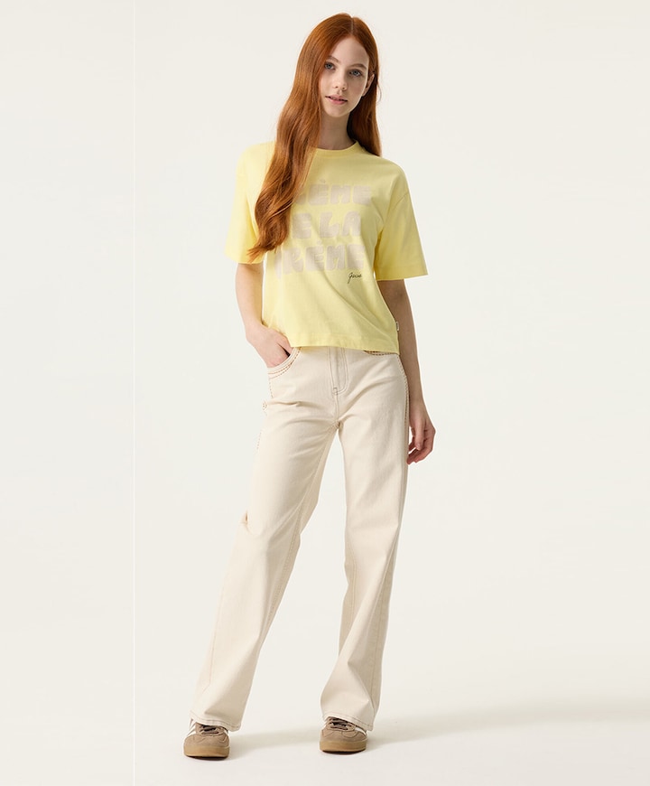 Meisjes t-shirt geel