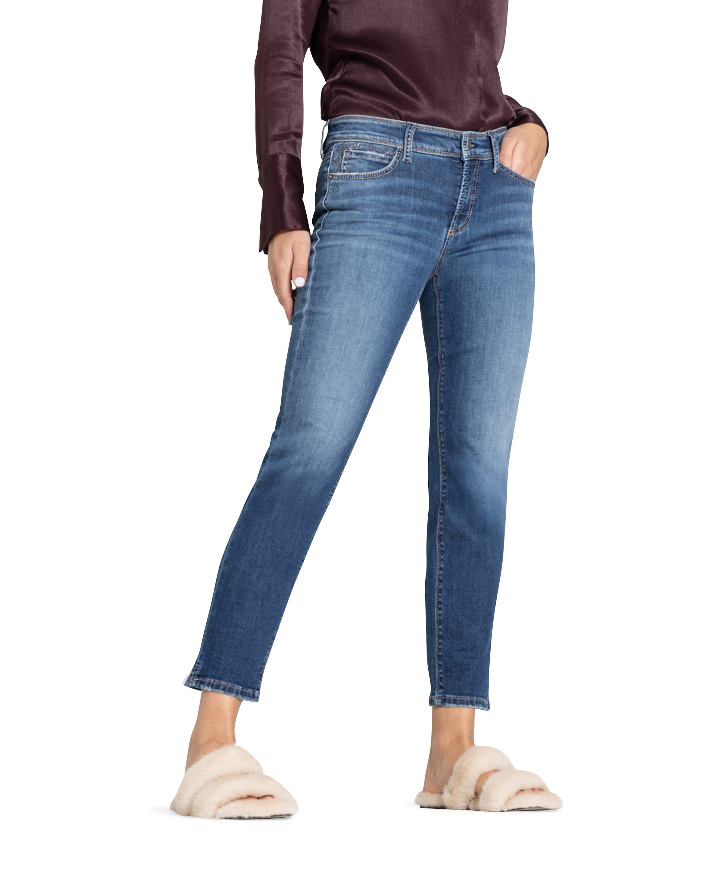 Piper short dames jeans blauw