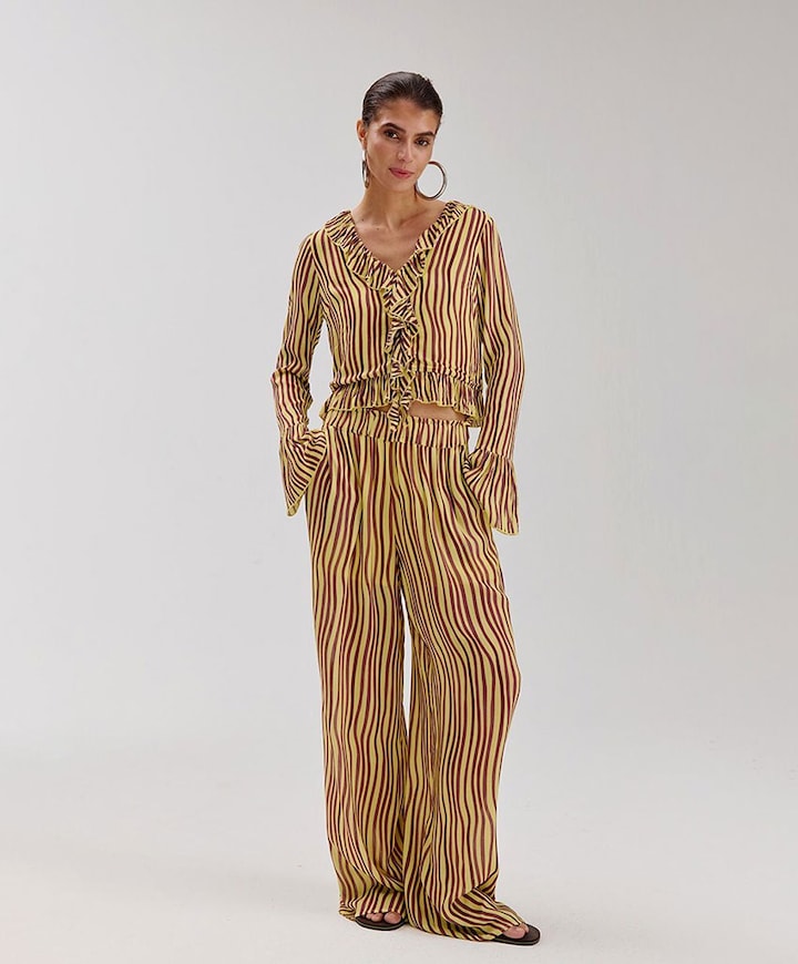 RILEY-PA dames broek geel