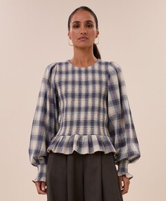 Dames blouse blauw