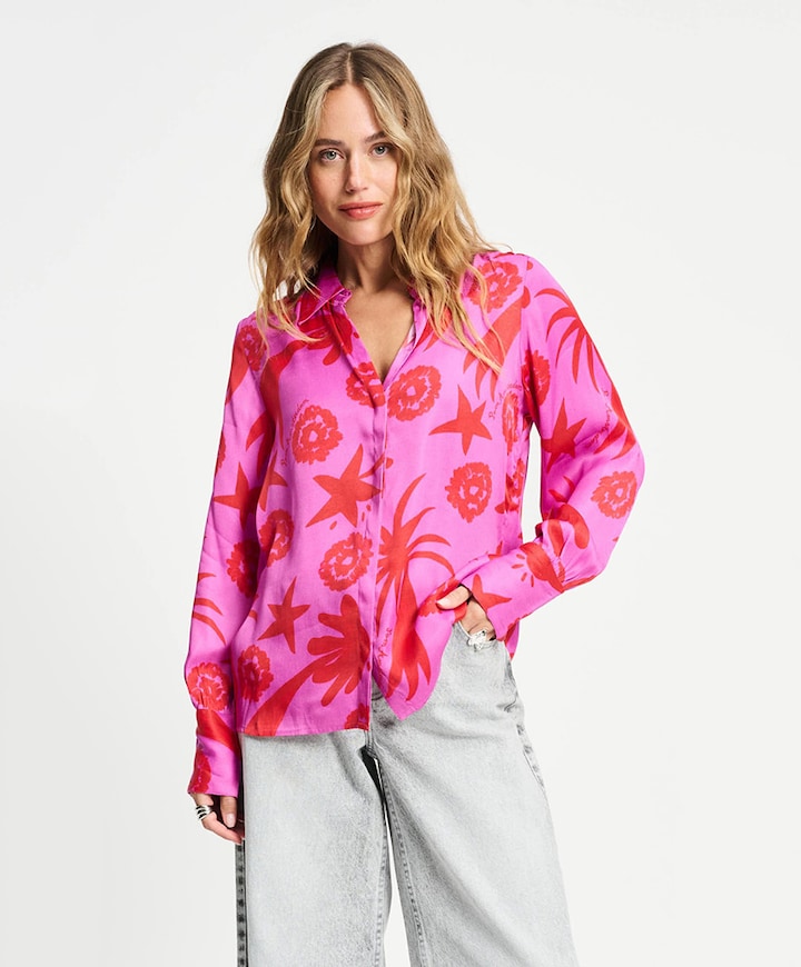 Dames blouse roze