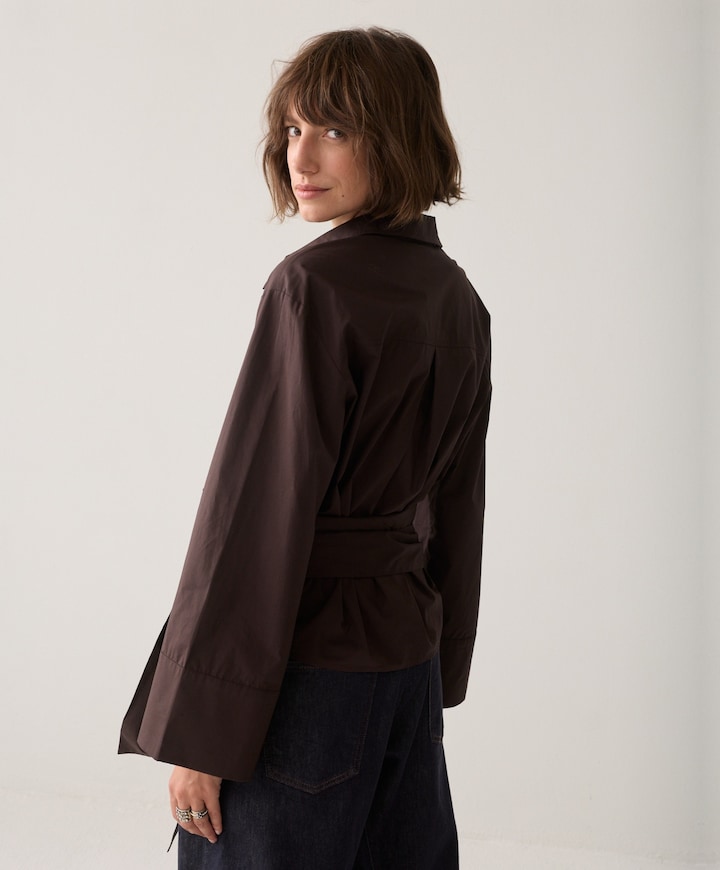 Dames blouse bruin