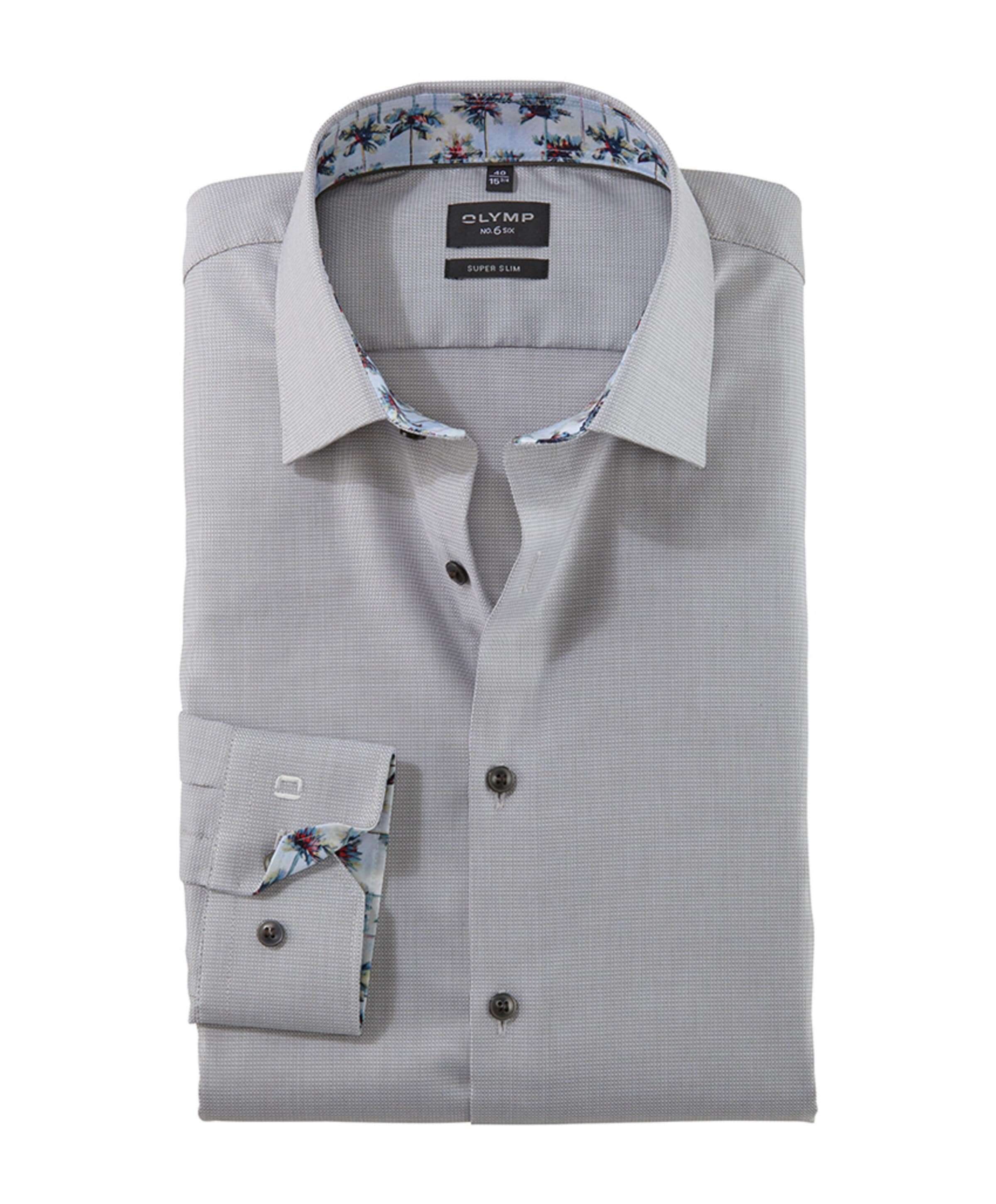 Overhemd lange mouw grijs