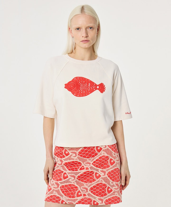 Dames sweater ecru