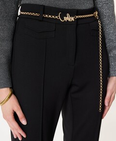 Fawn flap pocket dames broek zwart