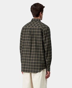 Heren overhemd lange mouw groen