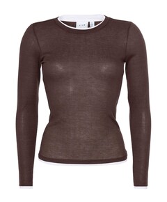 Dames longsleeve bruin