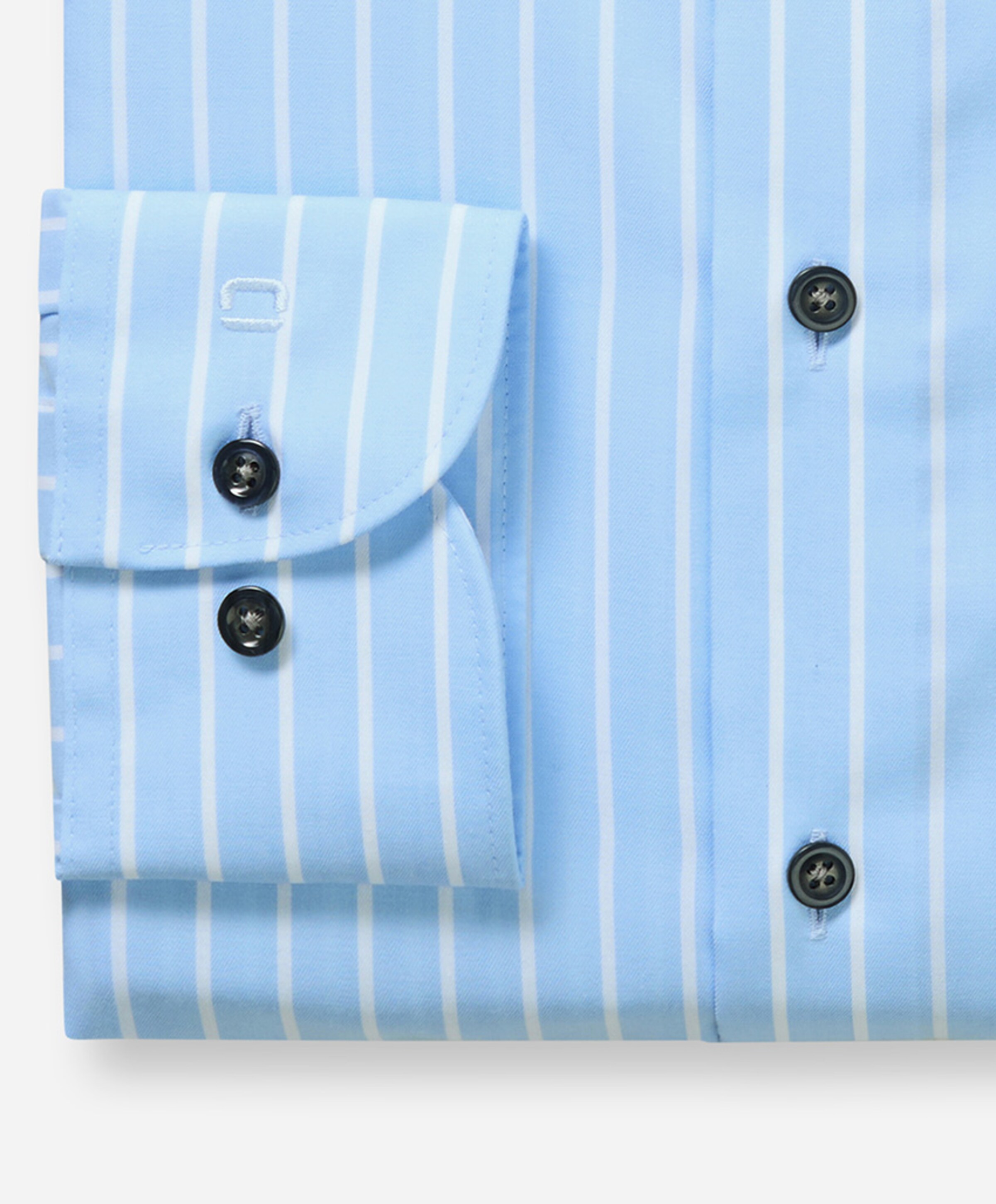 Heren overhemd lange mouw blauw