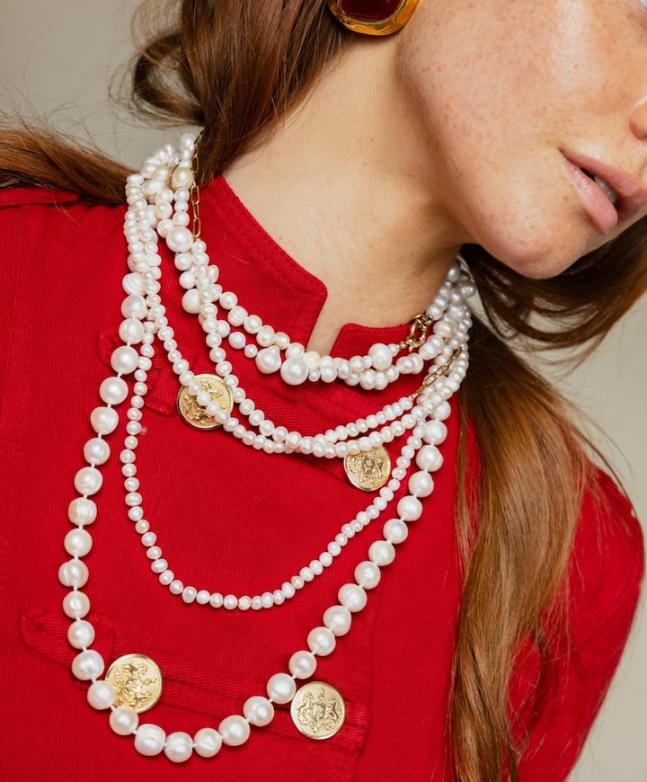 Dames ketting wit