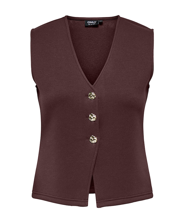 Dames gilet bruin