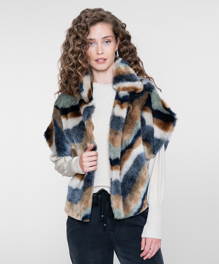Dames gilet beige
