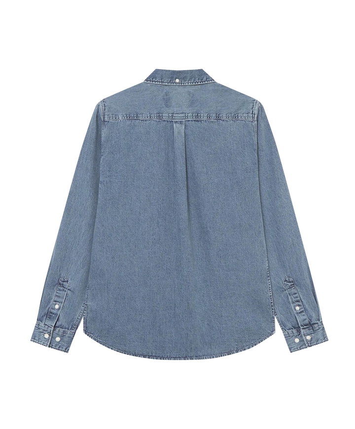 Overhemd lange mouw blauw