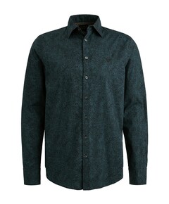 Heren overhemd lange mouw blauw