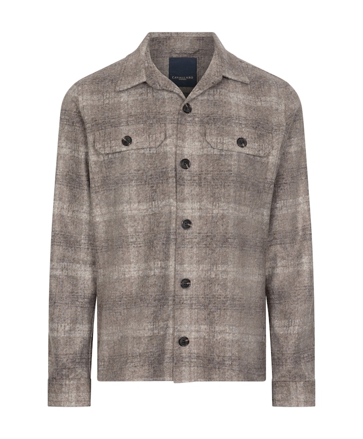 Heren overshirt beige