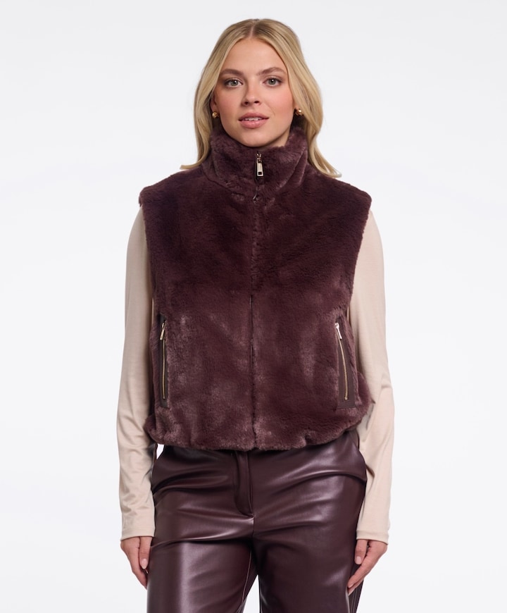 Dames gilet bordeaux
