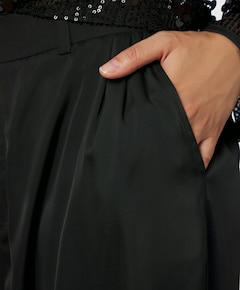 Fayla Drapy Satin Balloon dames broek zwart