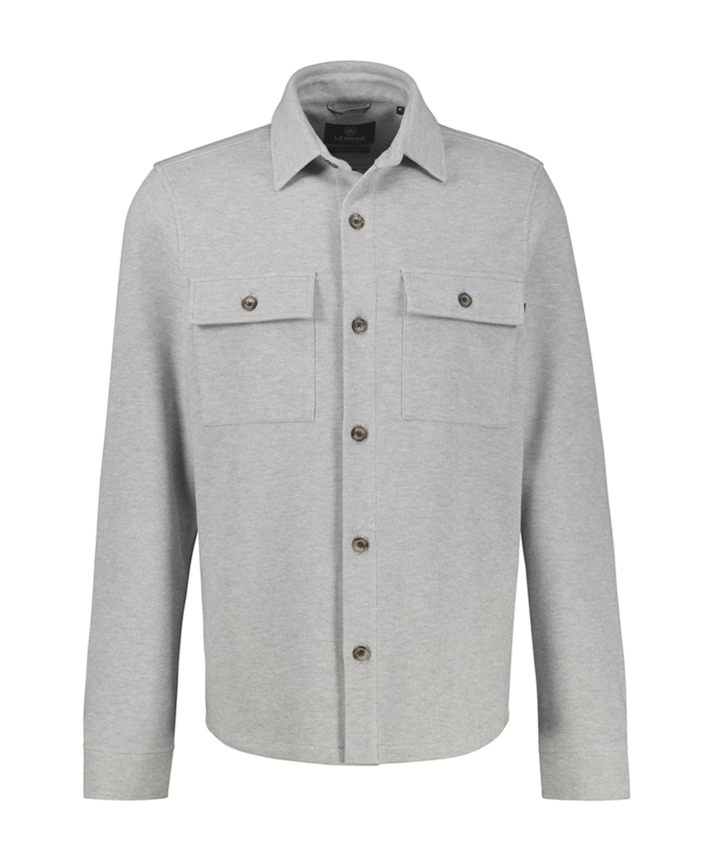 Heren overshirt grijs