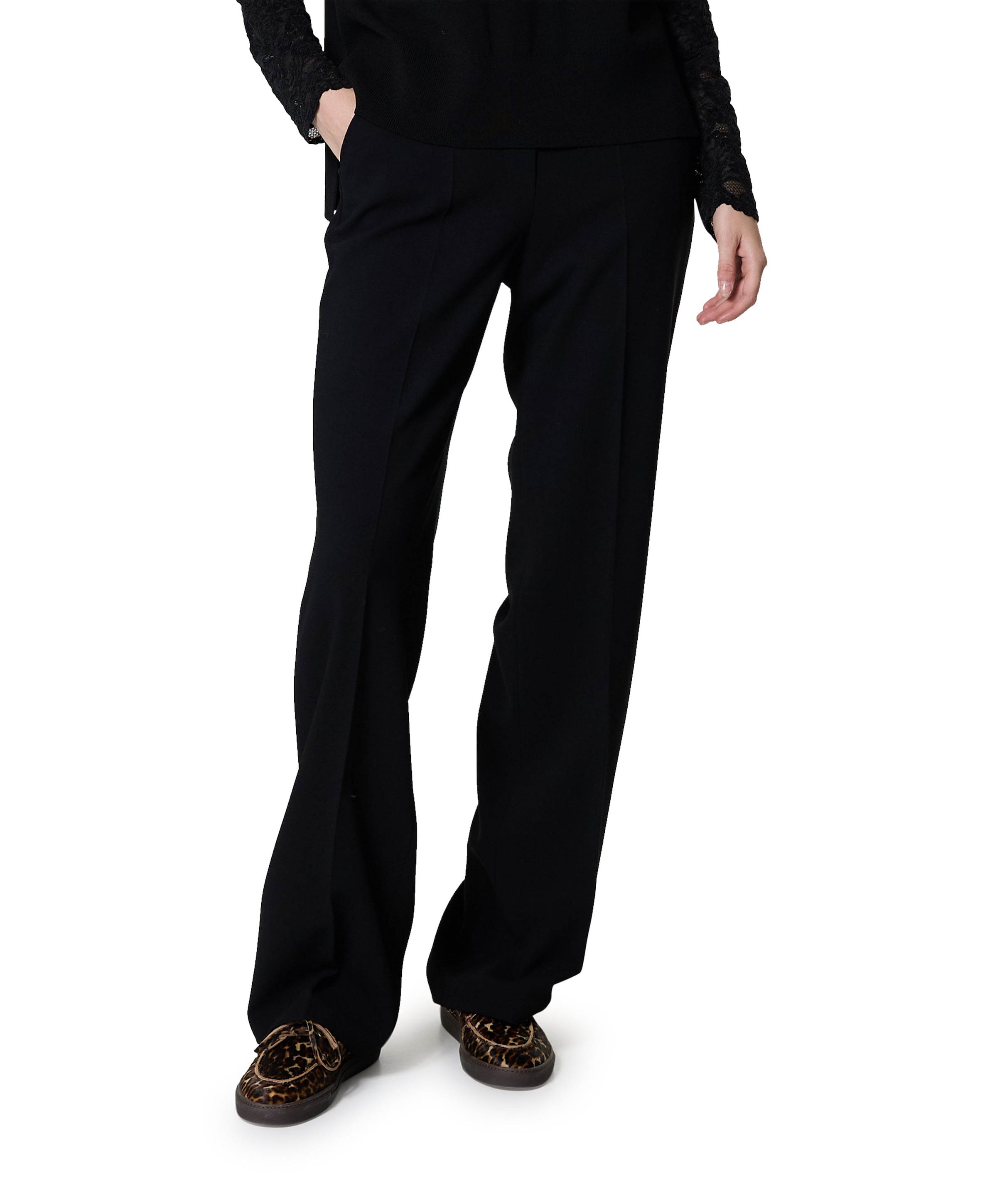 Luisa Wide Leg pantalon zwart