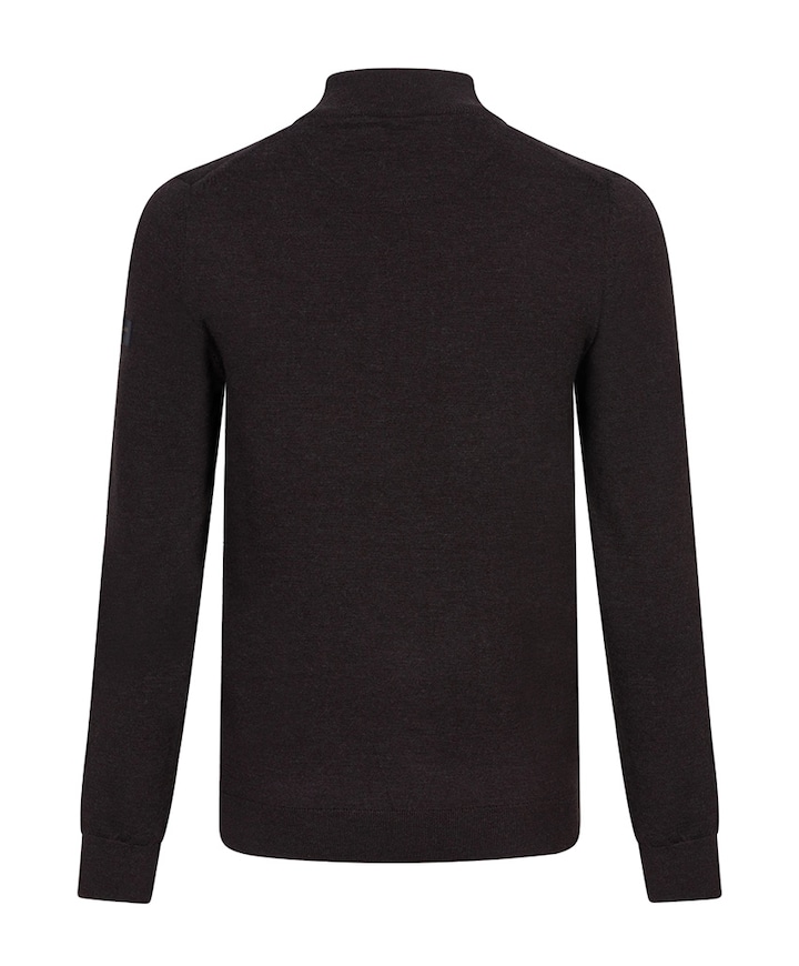 Heren trui met rits bruin