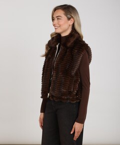 Dames gilet bruin