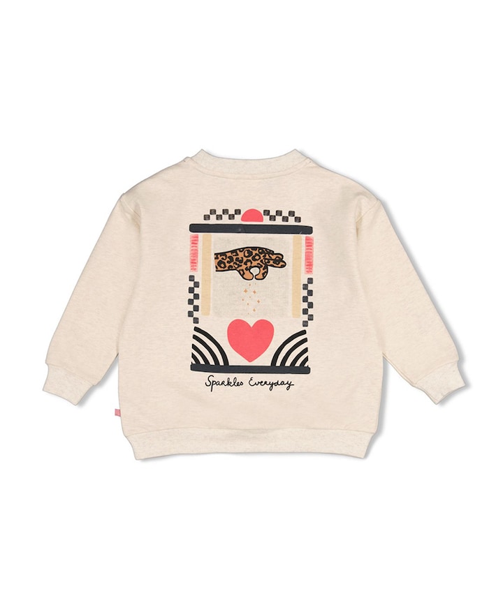Meisjes sweater ecru