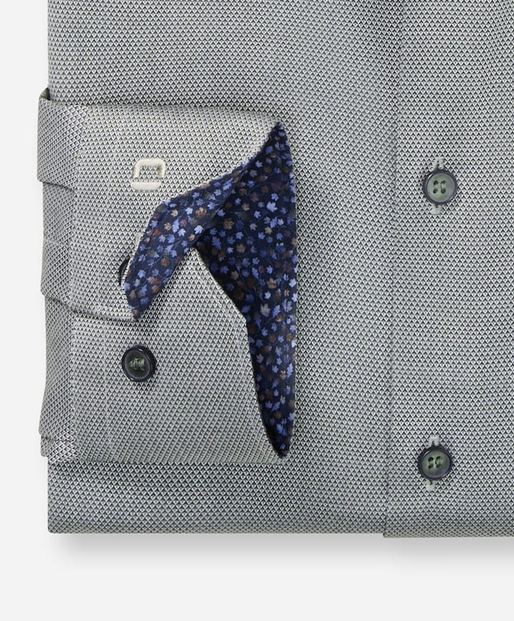 Heren overhemd lange mouw groen