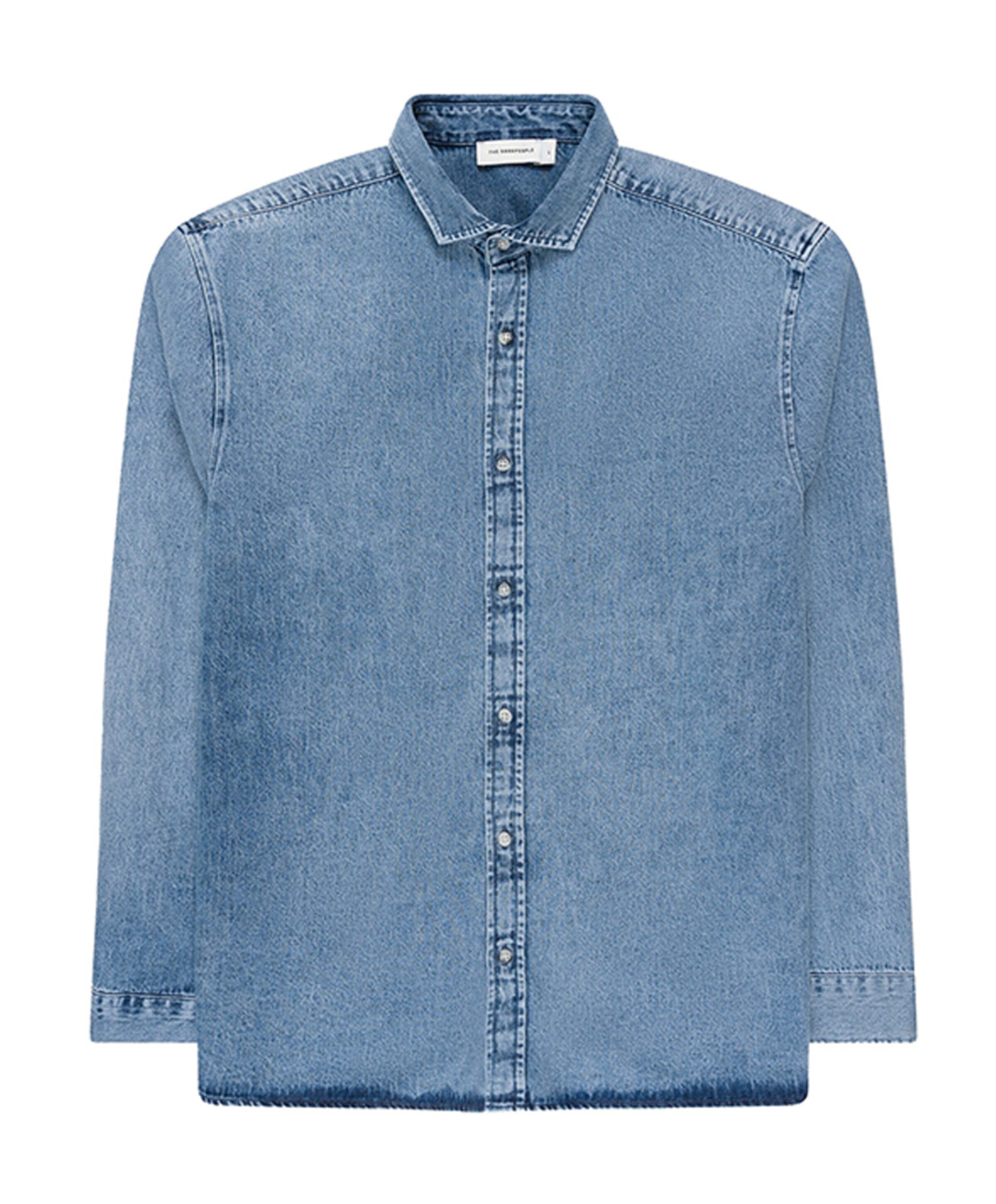 Overhemd lange mouw blauw